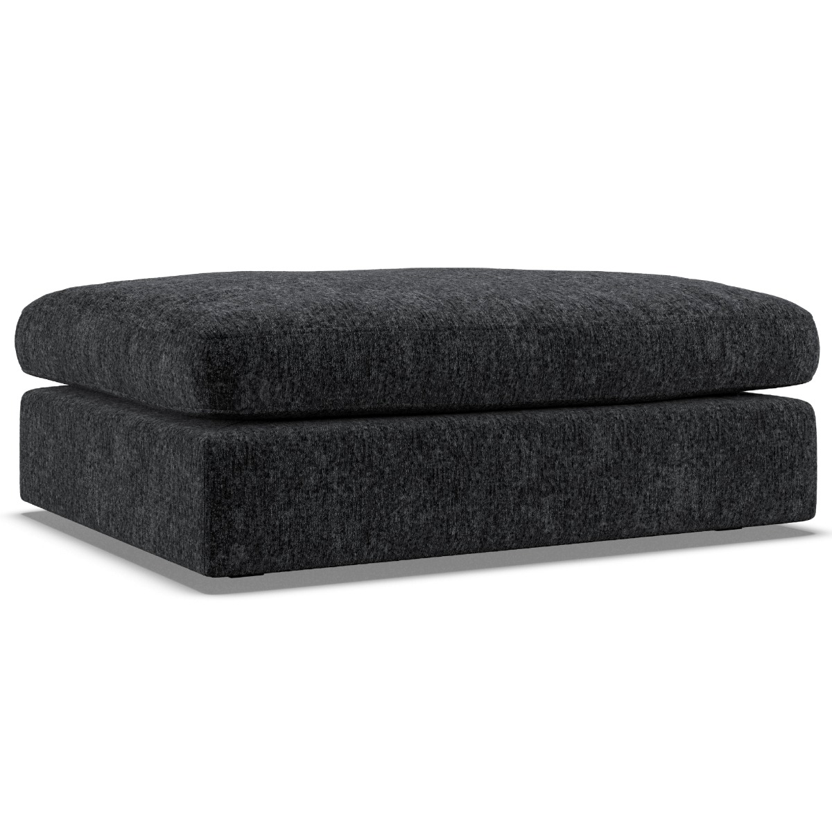 Footstool - SOVA Fabric Black - Edgbaston Living