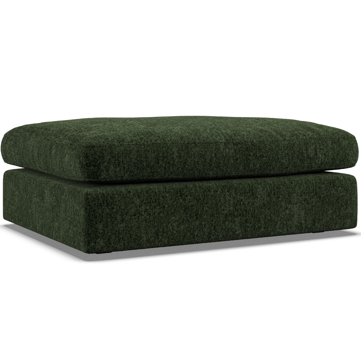 Footstool - SOVA Fabric Bottle Green - Edgbaston Living