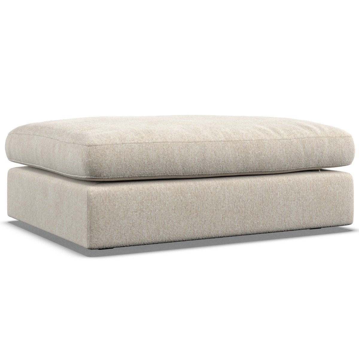 Footstool - SOVA Fabric Ivory - Edgbaston Living