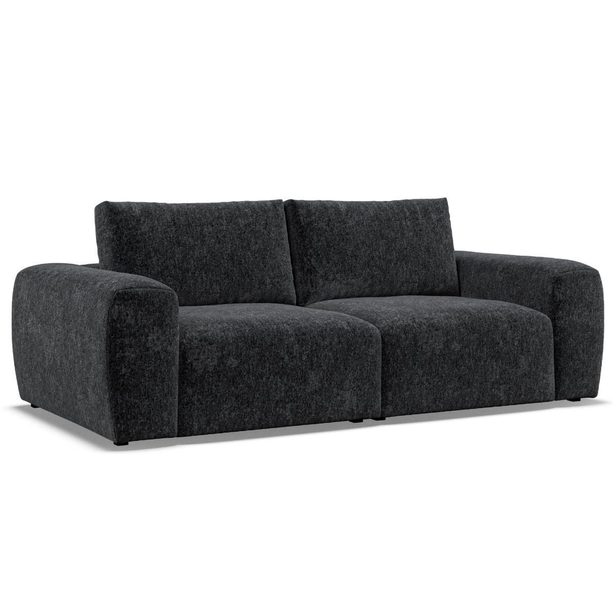 2 Seater Sofa - GRAZ Fabric Black - Edgbaston Living