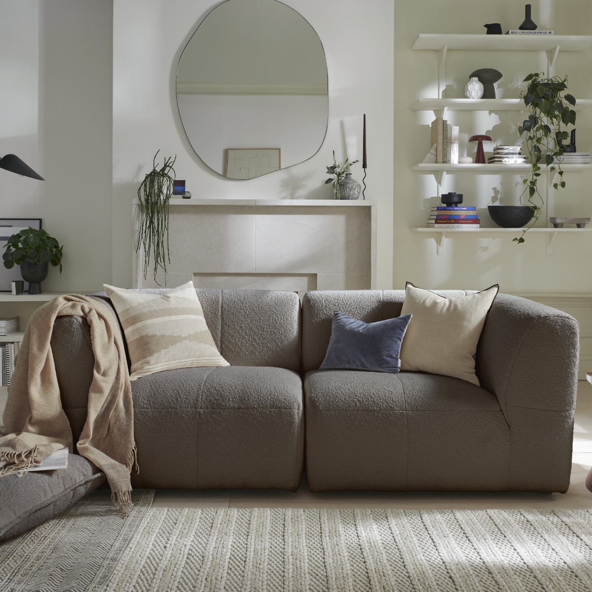 2 Seater Sofa - ESSAOUIRA Fabric Walnut - Edgbaston Living