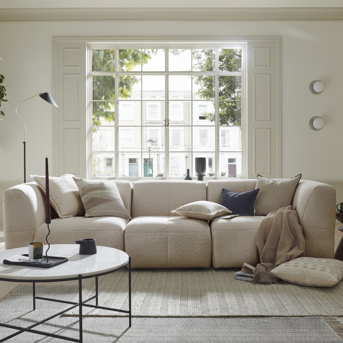 3 Seater Sofa - ESSAOUIRA Fabric Sandshell - Edgbaston Living