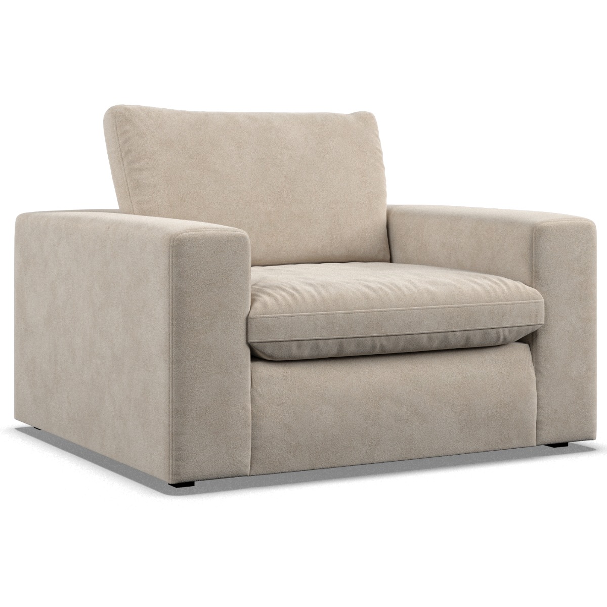 Armchair - OBLAK Fabric Eggshell - Edgbaston Living