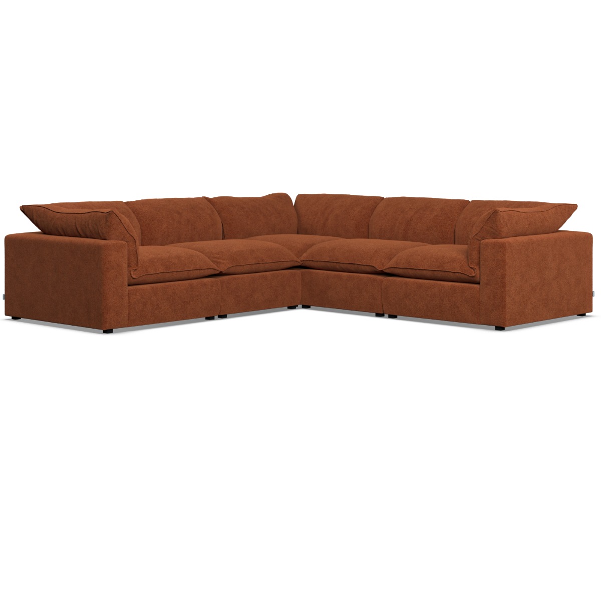 Corner Sofa - PUEBLA Fabric 4 Seater Right Hand Facing Saffron - Edgbaston Living