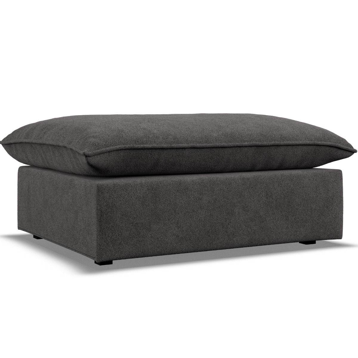 Footstool - PUEBLA Fabric Slate - Edgbaston Living