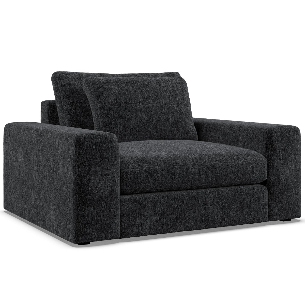 Armchair - SOVA Fabric Black - Edgbaston Living