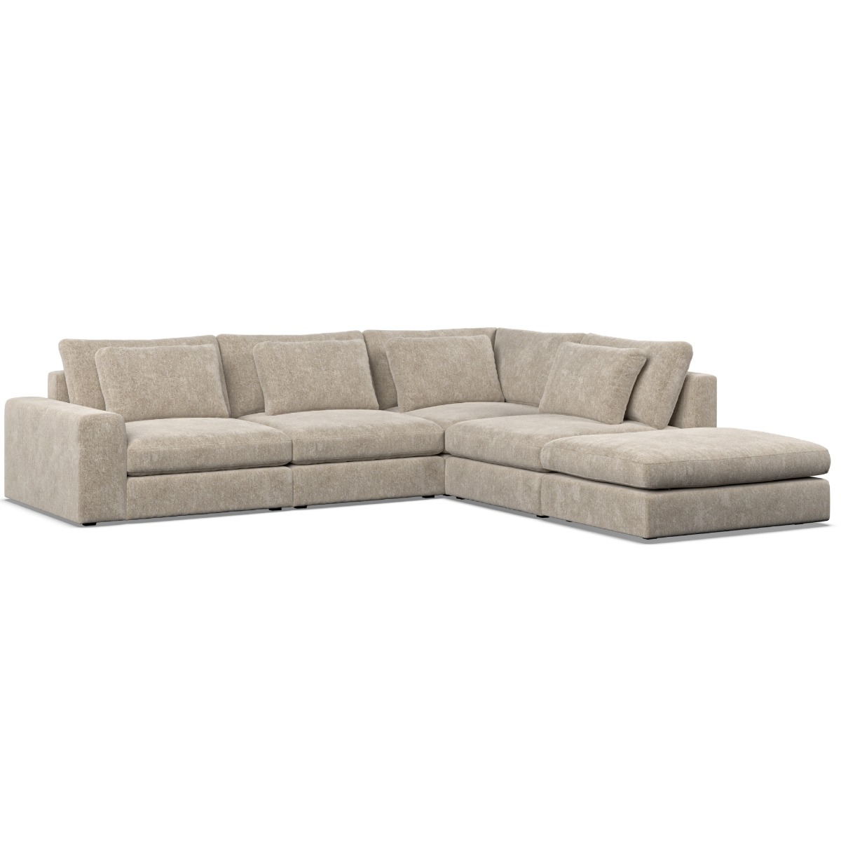 Corner Sofa - SOVA Fabric 4 Seater Left Hand Facing - Pearl - Edgbaston Living