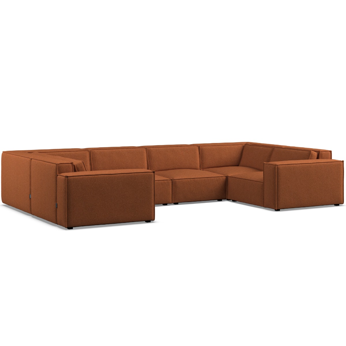 Corner Sofa - LUCCA Fabric 6 Seater U Shaped - Terra - Edgbaston Living