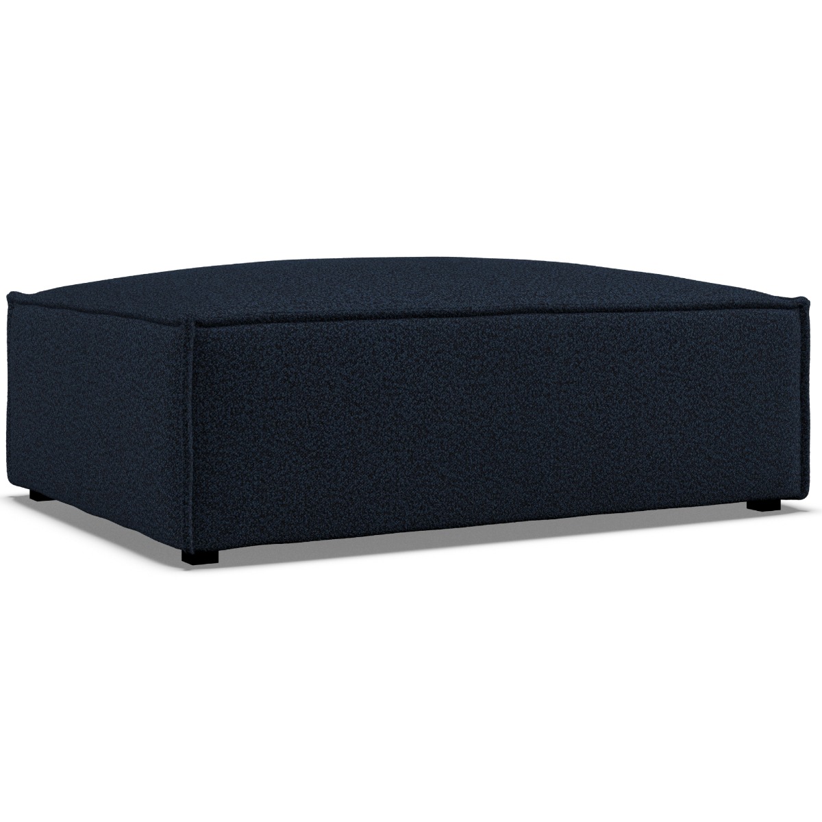 Footstool - LUCCA Fabric Deep Blue - Edgbaston Living