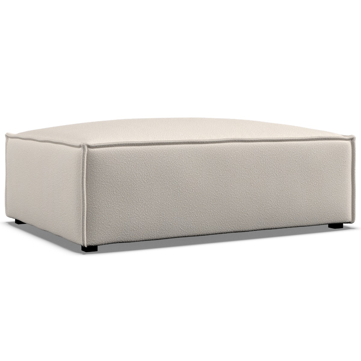 Footstool - LUCCA Fabric Ivory - Edgbaston Living