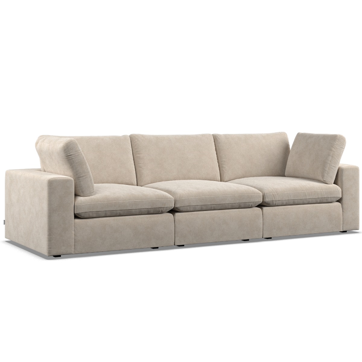 3 Seater Sofa - OBLAK Fabric Eggshell - Edgbaston Living