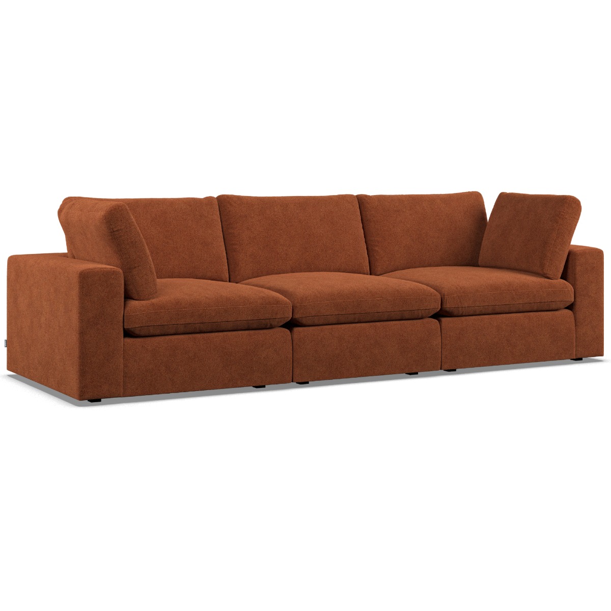 3 Seater Sofa - OBLAK Fabric Saffron - Edgbaston Living