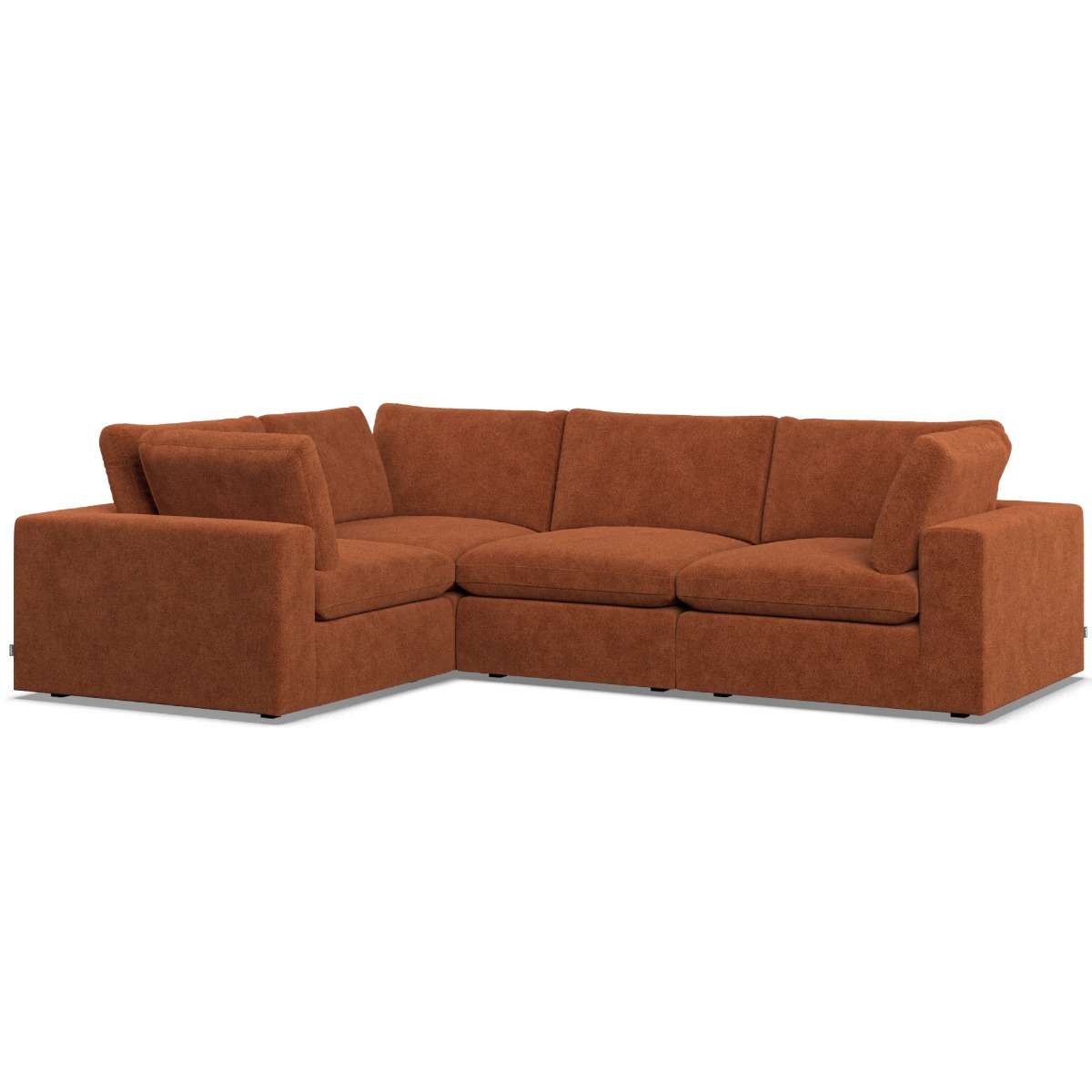 Corner Sofa - OBLAK Fabric 3 Seater Right Hand Facing Saffron - Edgbaston Living