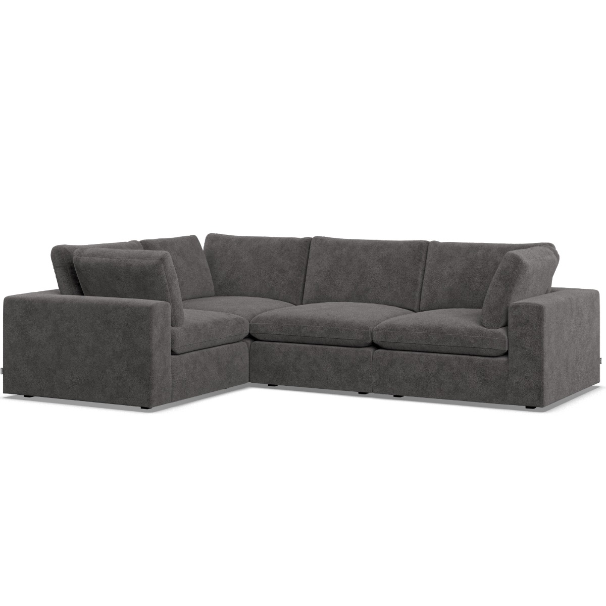 Corner Sofa - OBLAK Fabric 3 Seater Right Hand Facing Slate - Edgbaston Living