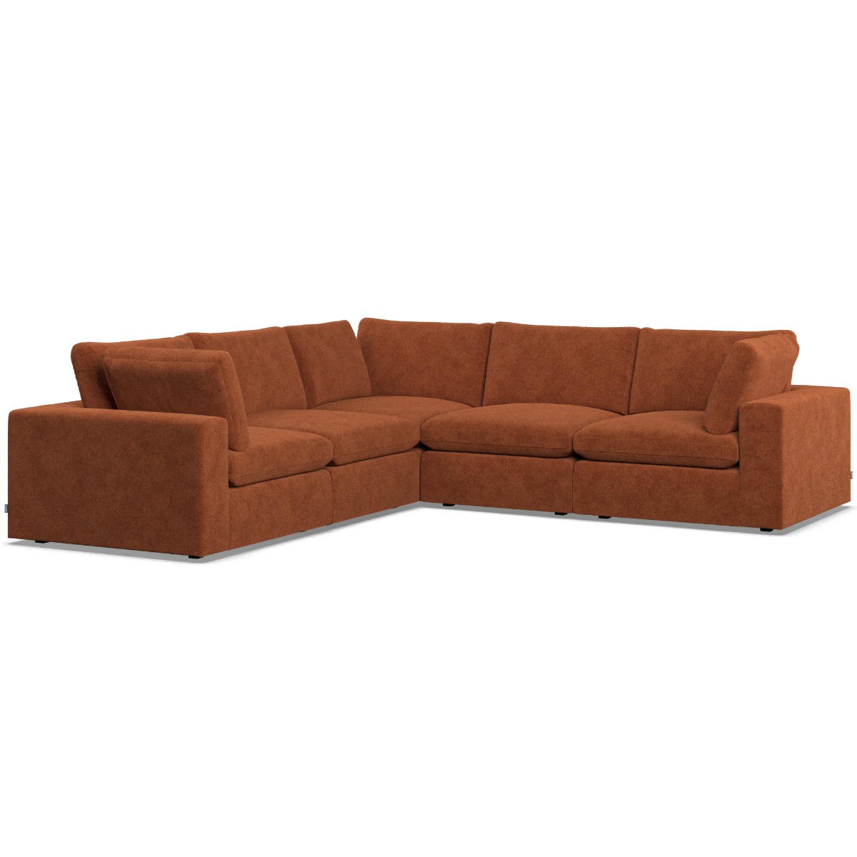 Corner Sofa - OBLAK Fabric 4 Seater Right Hand Facing Saffron - Edgbaston Living