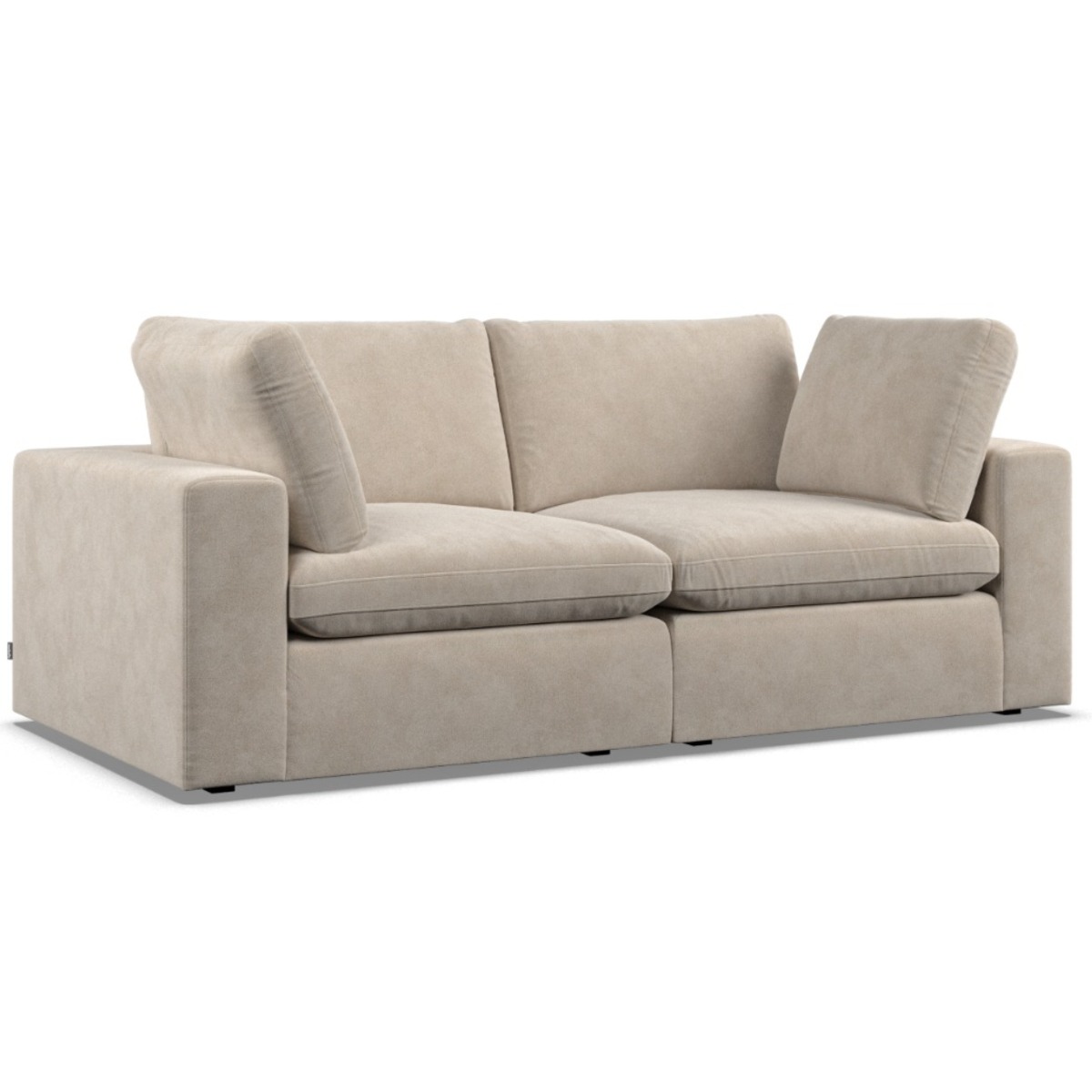 2 Seater Sofa - OBLAK Fabric Eggshell - Edgbaston Living