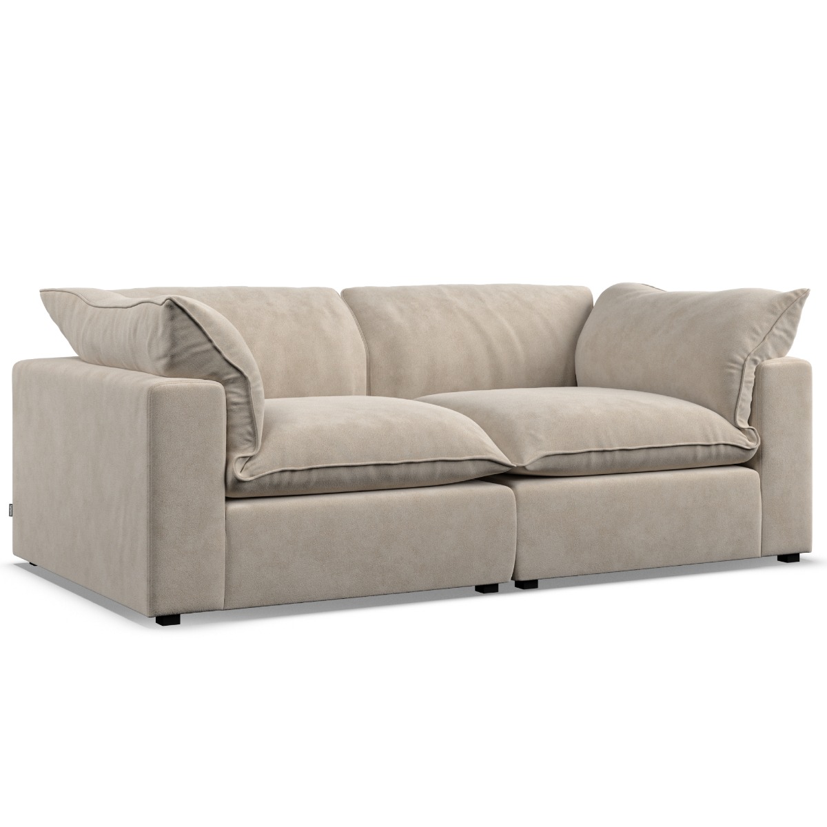 2 Seater Sofa - PUEBLA Fabric Eggshell - Edgbaston Living