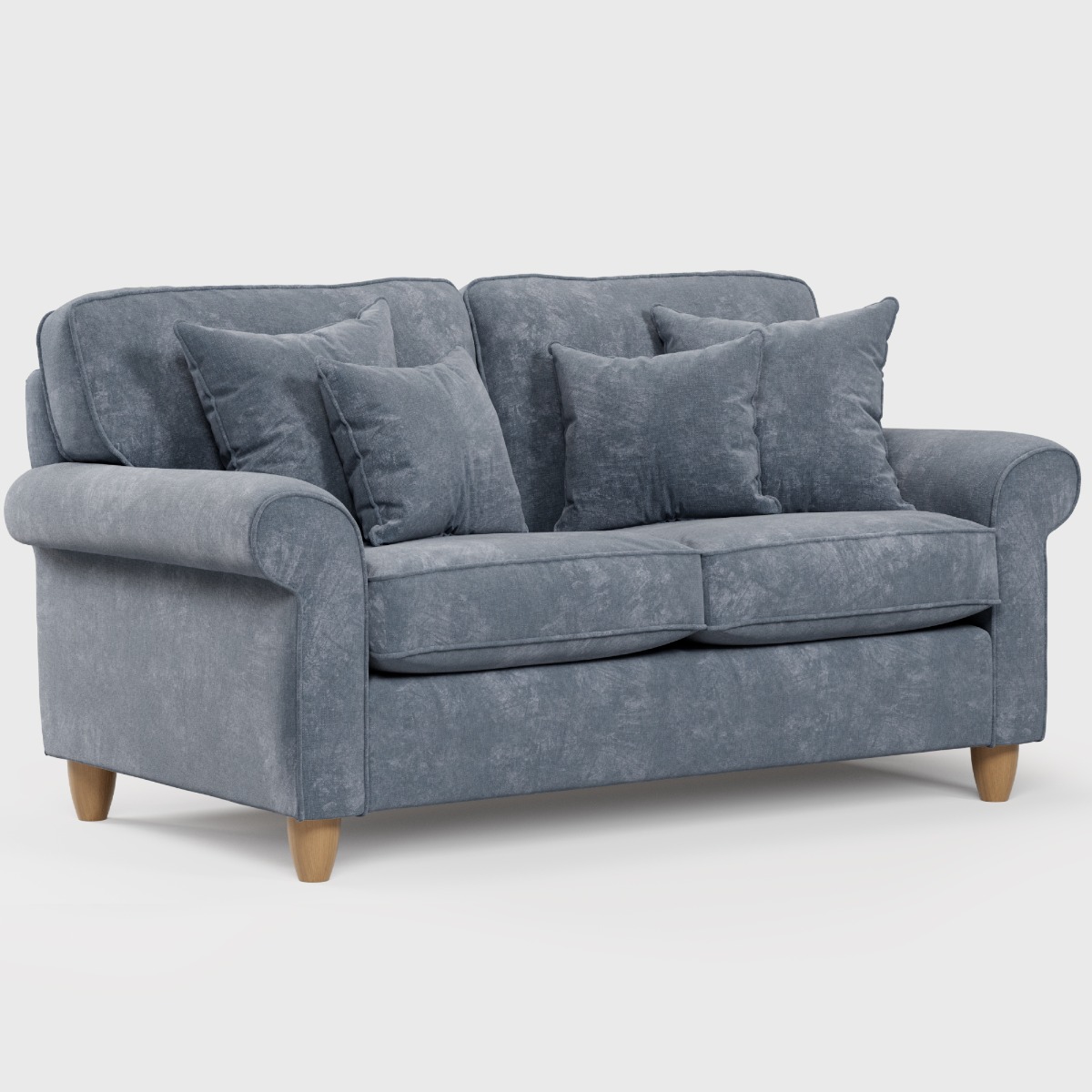 2 Seater Sofa - COASTAL Fabric - Steel - Edgbaston Living