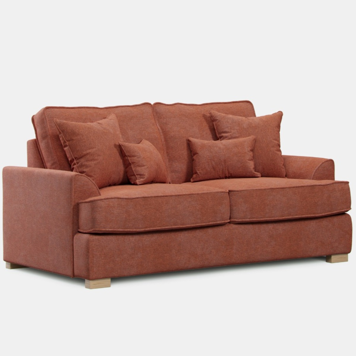 2 Seater Sofa - HERITAGE Fabric - Orange - Edgbaston Living