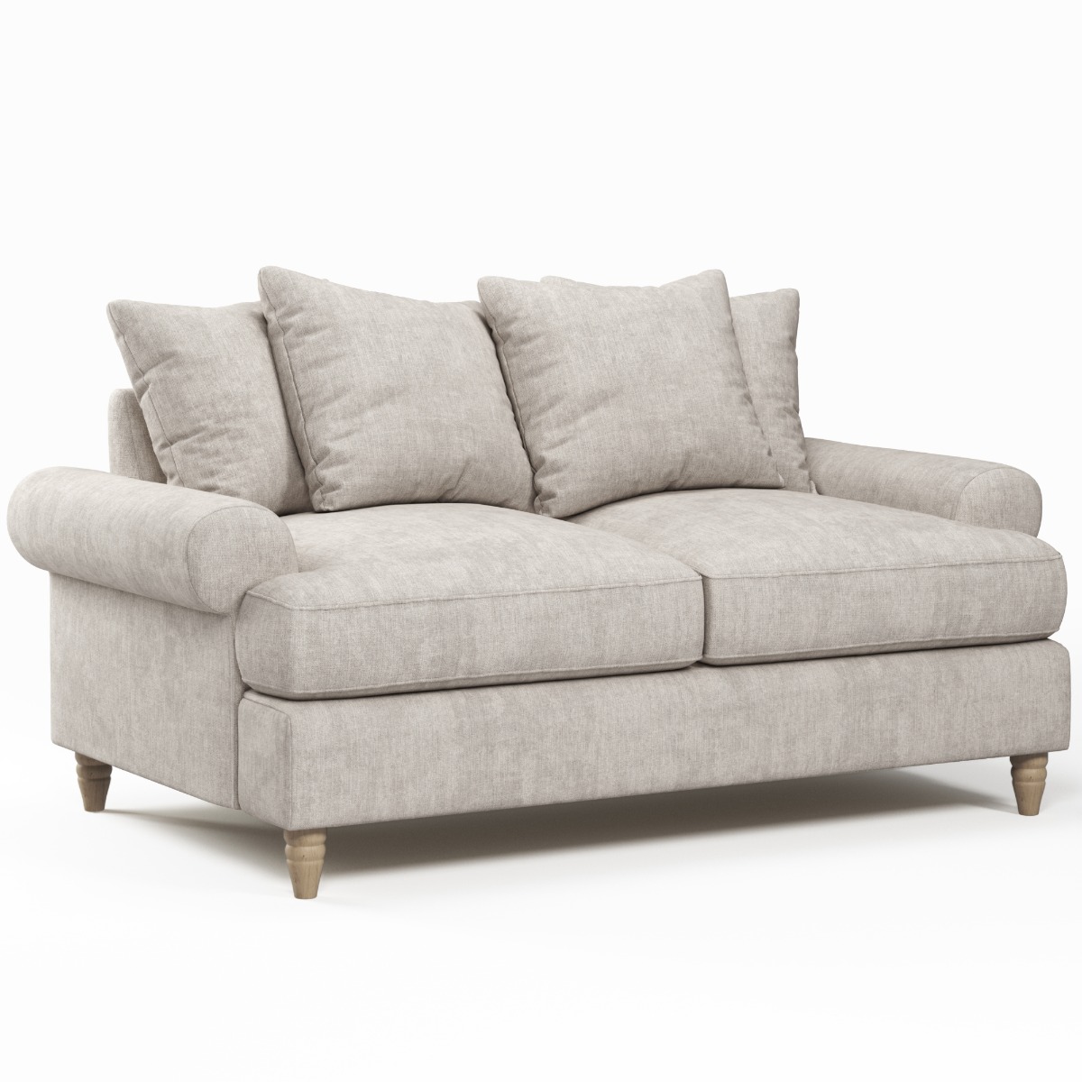 2 Seater Sofa - LUXE Fabric - Light Beige - Edgbaston Living