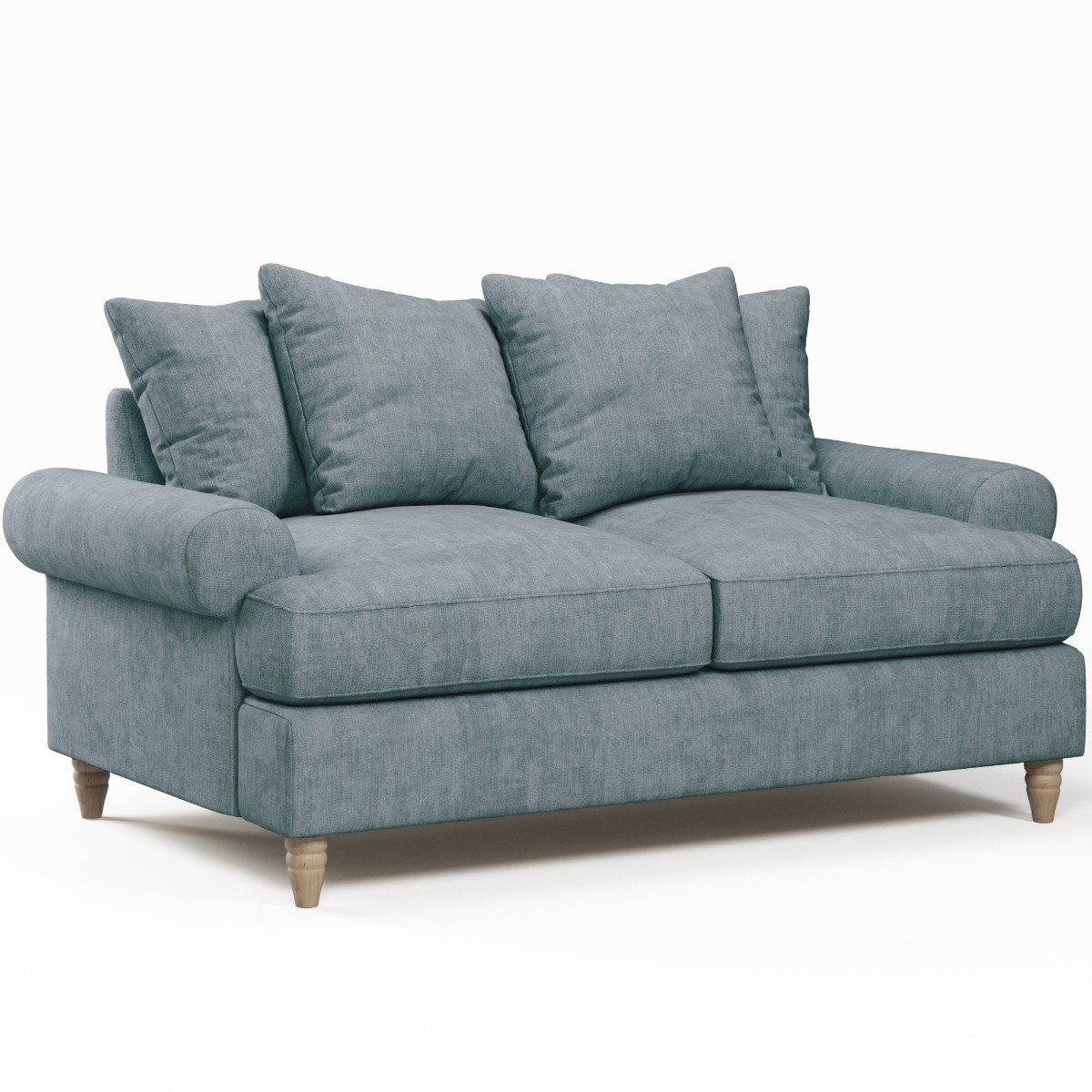 2 Seater Sofa - LUXE Fabric - Light Blue - Edgbaston Living