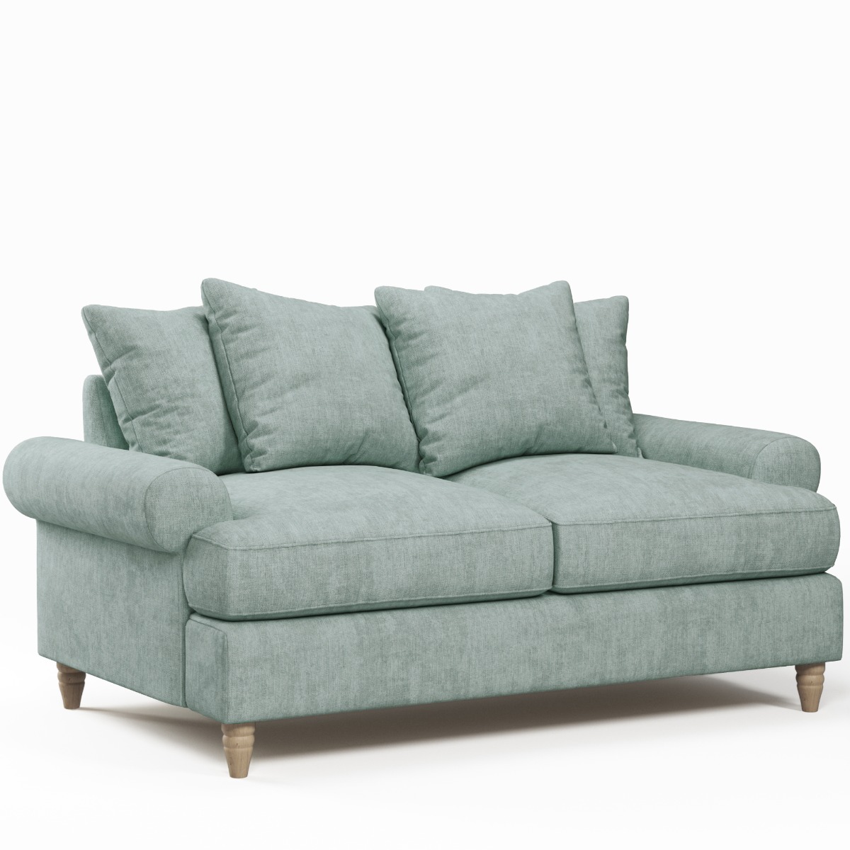 2 Seater Sofa - LUXE Fabric - Light Green - Edgbaston Living