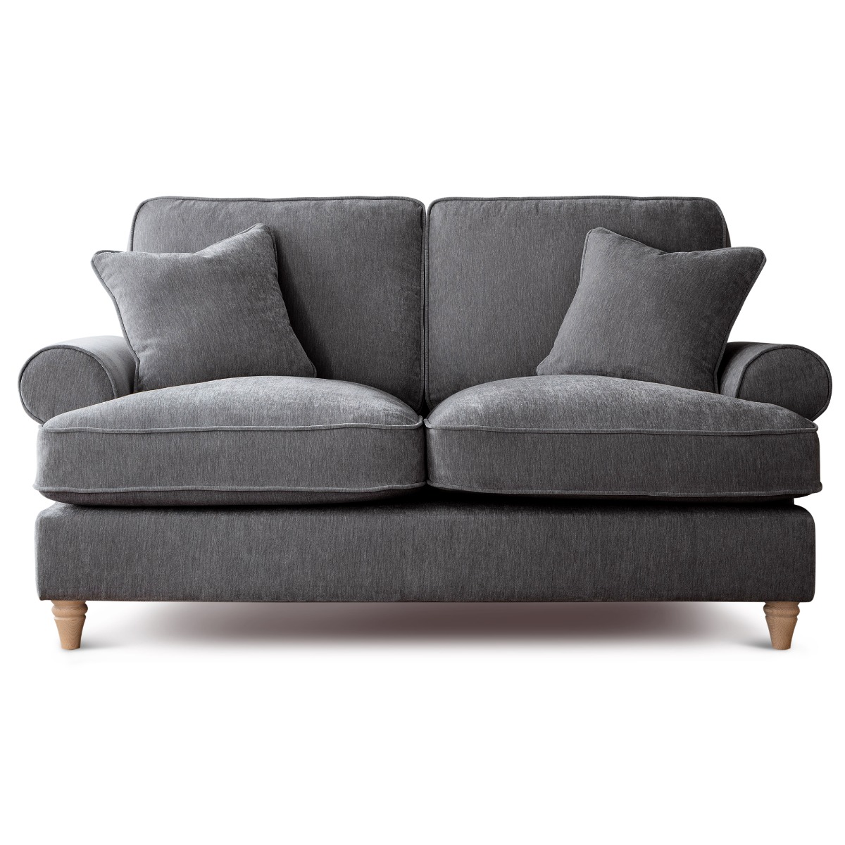 2 Seater Sofa - RAYONG Fabric - Charcoal - Edgbaston Living