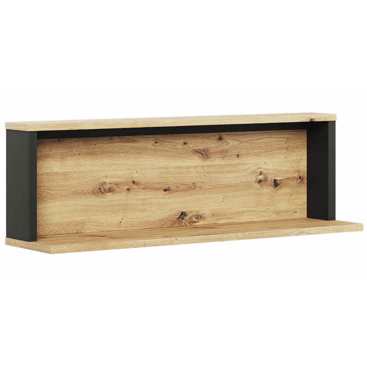 Naxon Wing Shelf - Oak and Black - Art Nest