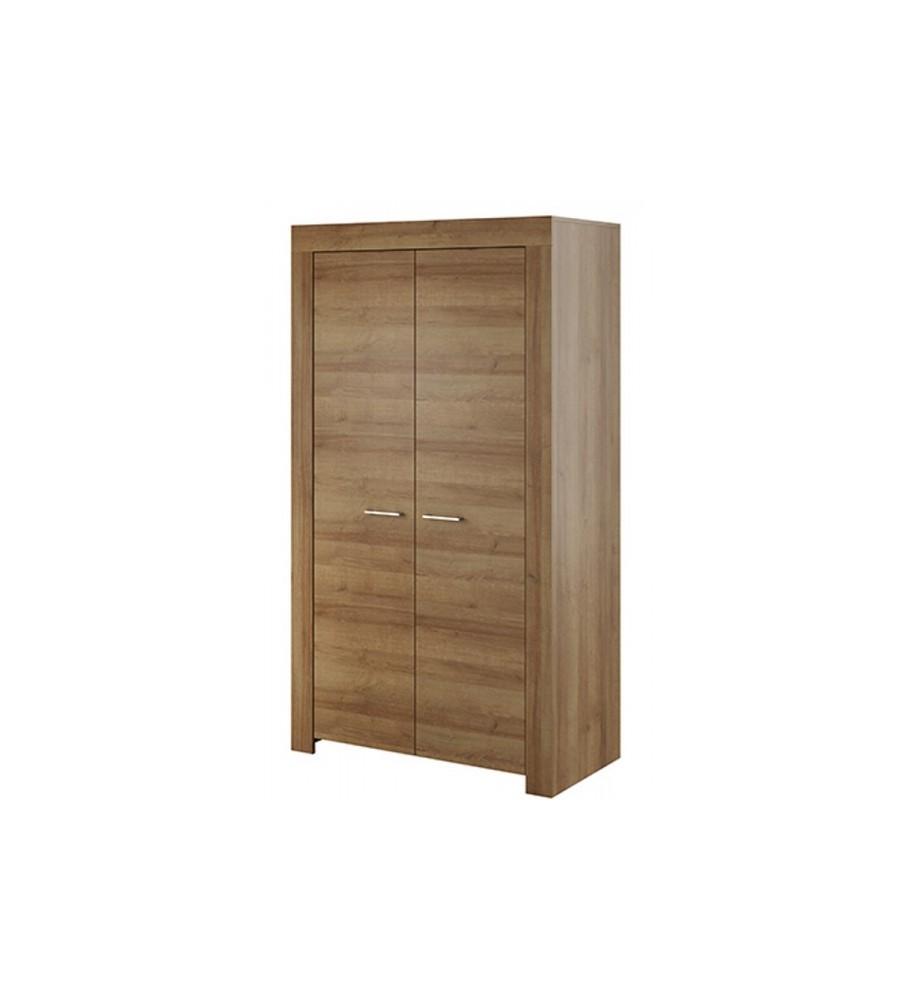 Wardrobe - HEAVEN 2 Door Wardrobe Oak Riviera 110cm - Art Nest