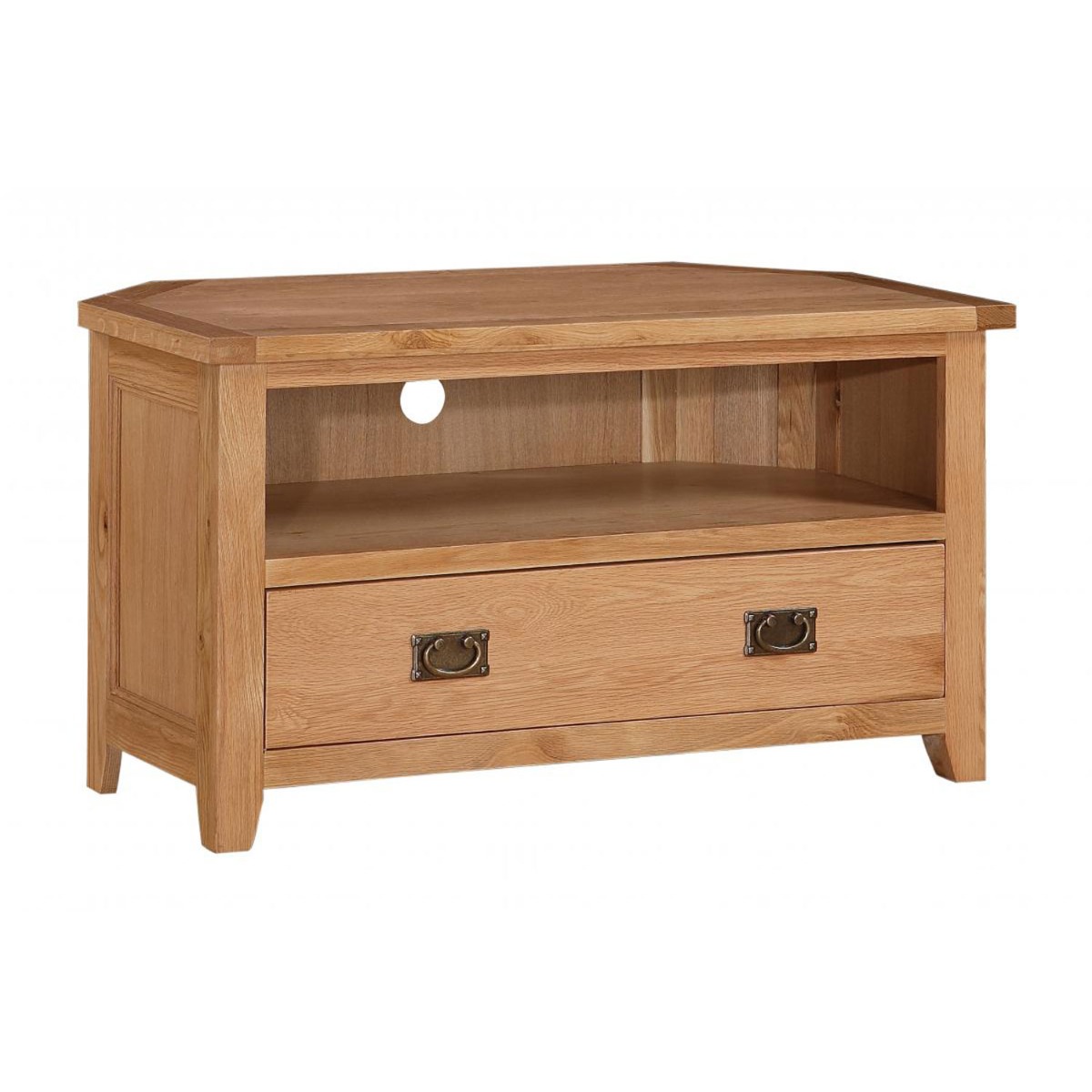 Paxley Corner TV Unit - Oak - Sigrid Mills