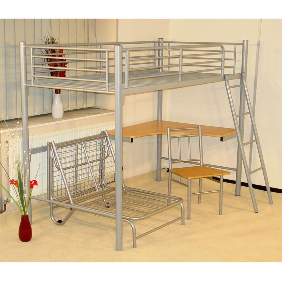 Niko Nash Study Bunk - Silver - Sigrid Mills