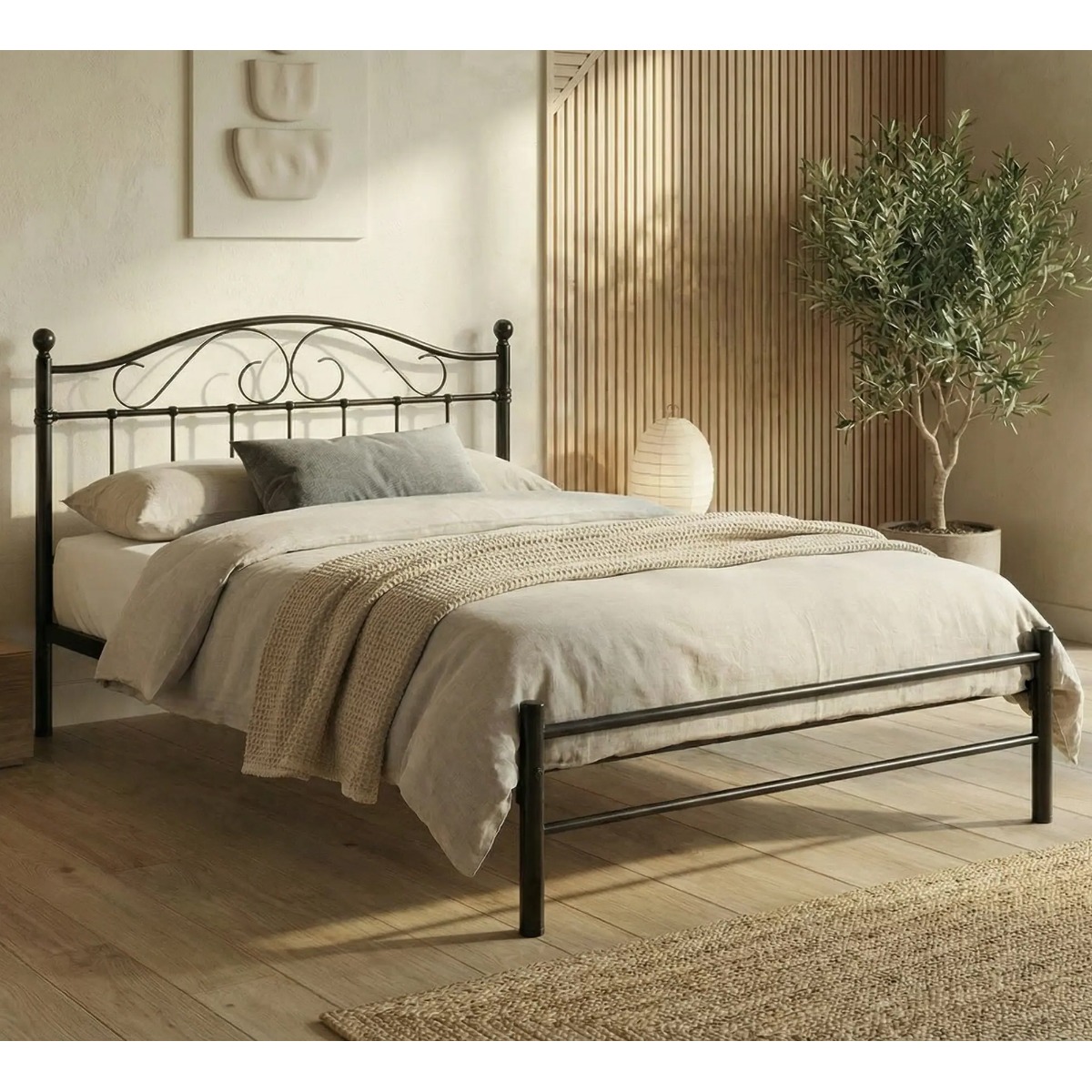Sussex Classic Metal Bed Frame - 3ft Single - Black - Beds-To-Go