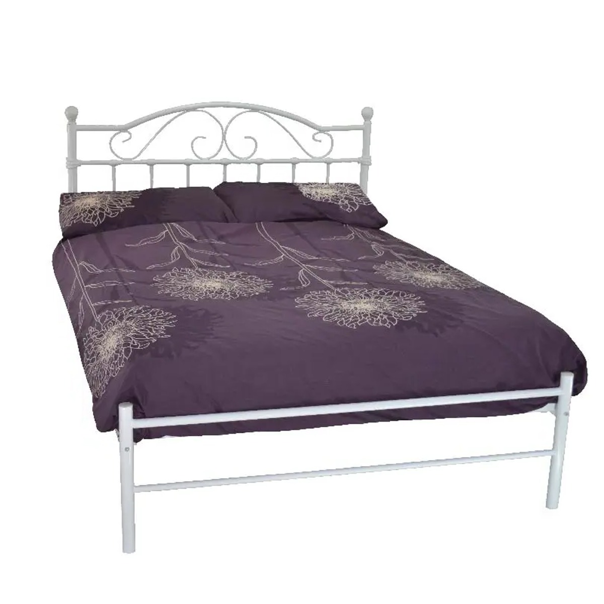 Sussex Classic Metal Bed Frame - 3ft Single - White - Beds-To-Go