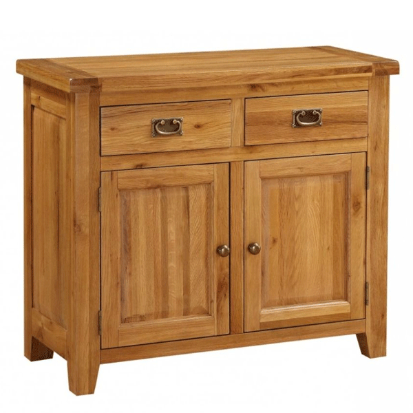 Wycombe Solid Oak Finish Sideboard 2 Doors and 2 Drawers - Small - Sigrid Mills