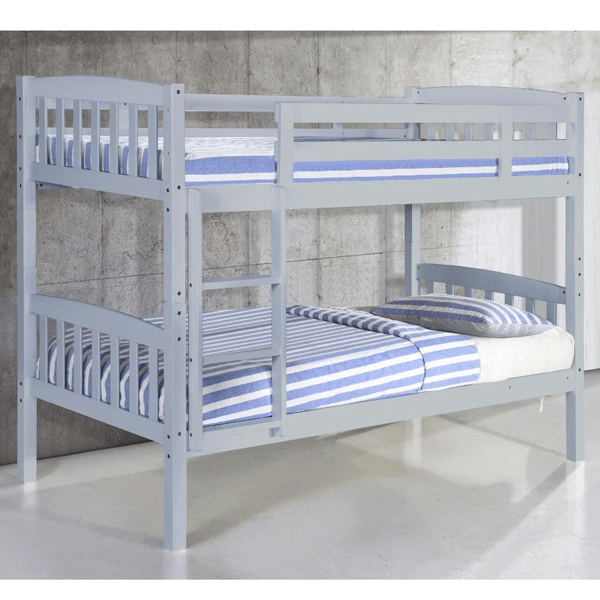 Erewash Grey Detachable Single Bunk Bed - Solid Wood - Sigrid Mills