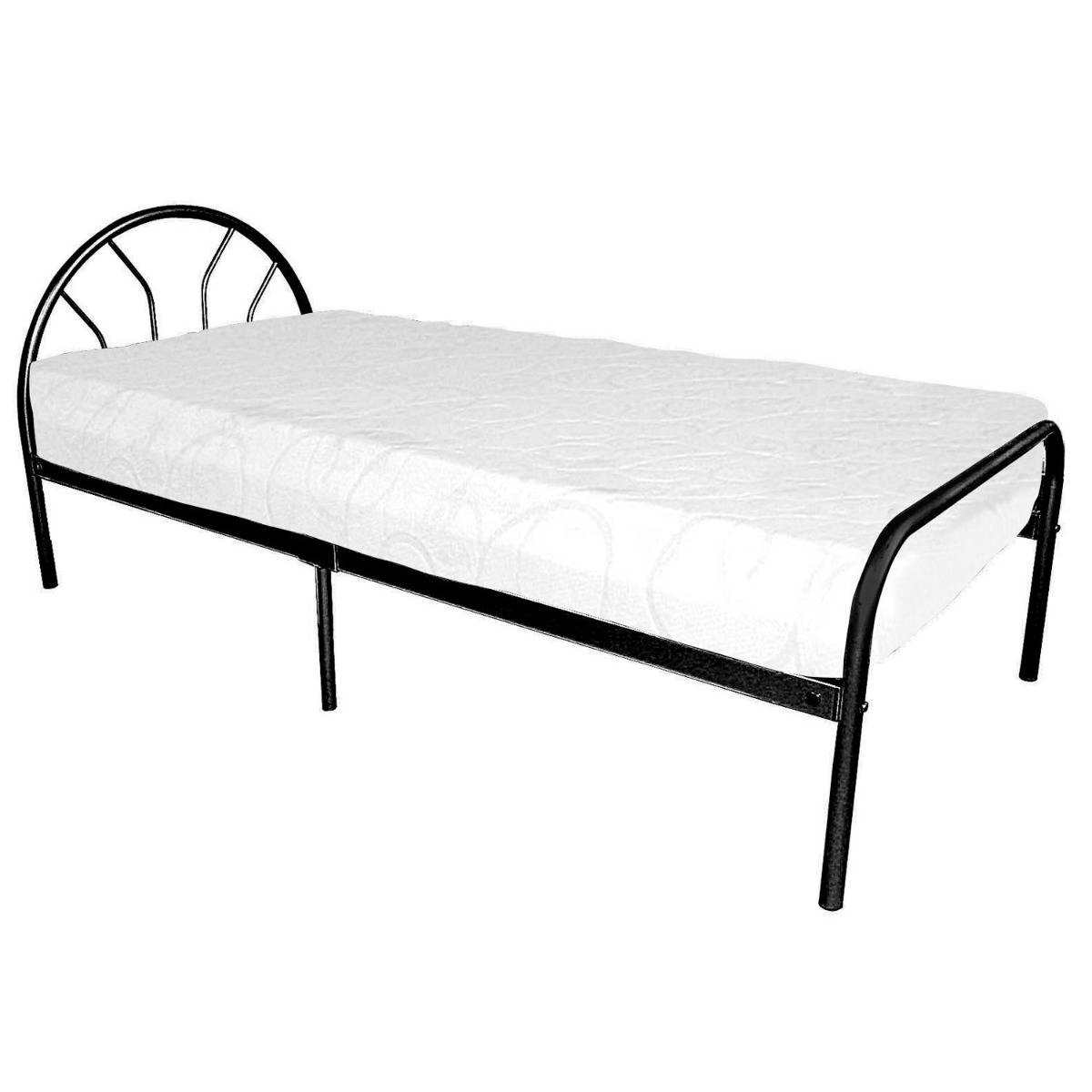 Blaze Braxton Single Size Metal Bed Frame - Black - Sigrid Mills