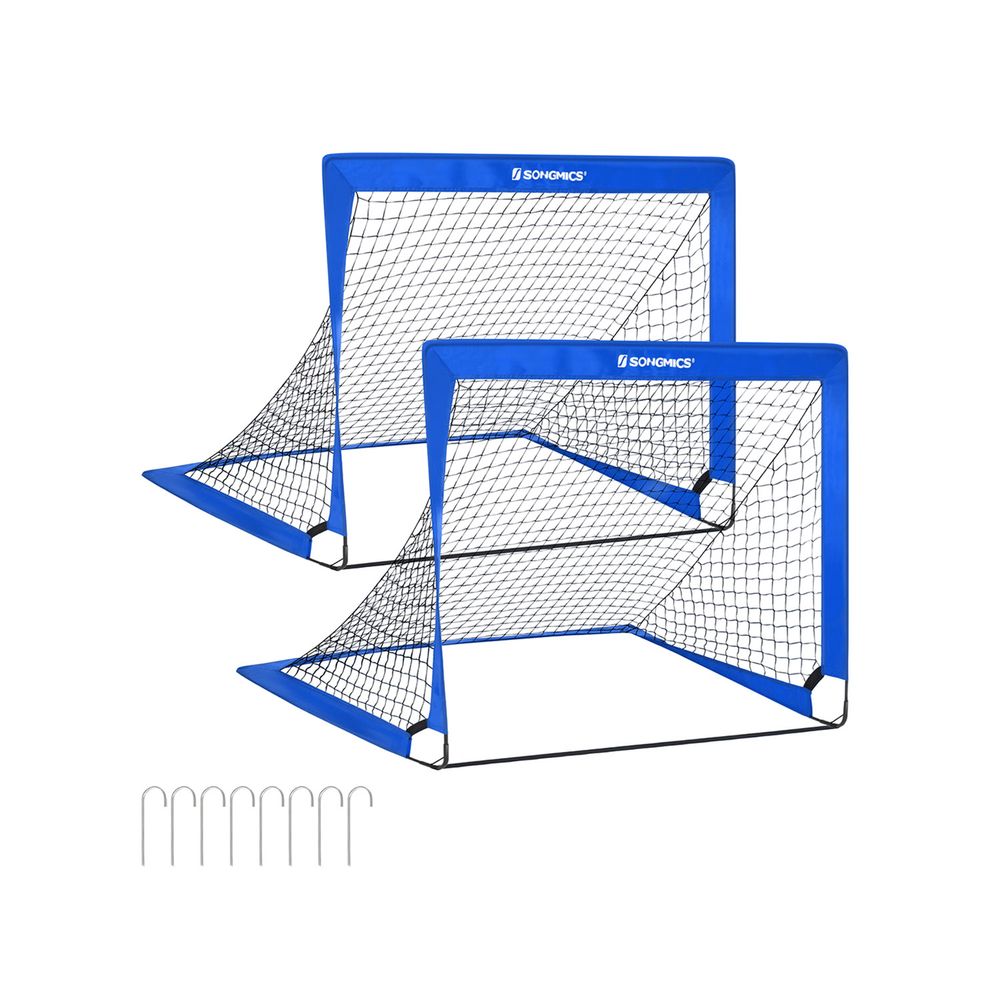 Set of 2 Children's Football Goals Blue - Indigo Home