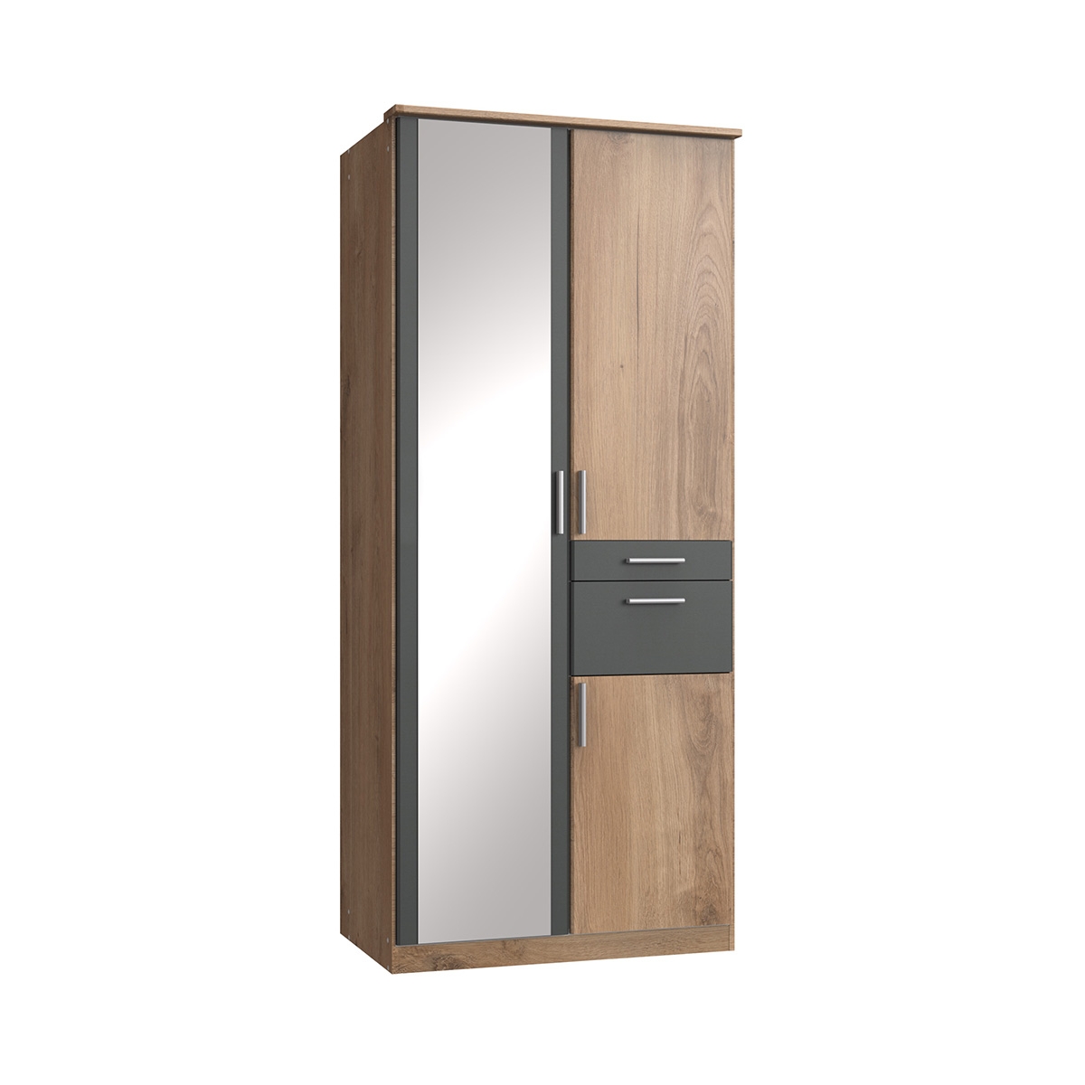 Wardrobe - KODERA 2 Door Wardrobe Oak 90cm - Wimex Distribution