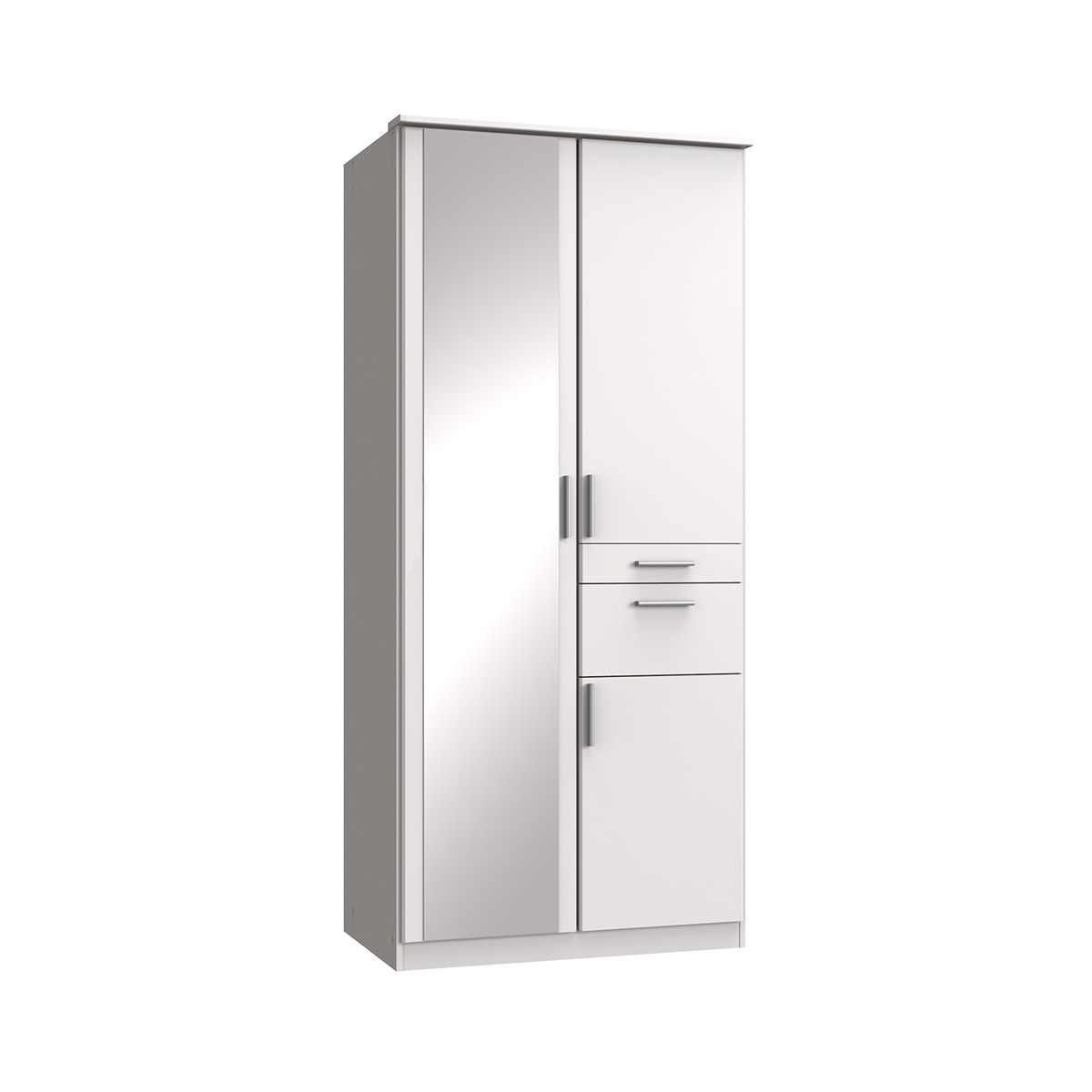 Wardrobe - KODERA 2 Door Wardrobe White 90cm - Wimex Distribution
