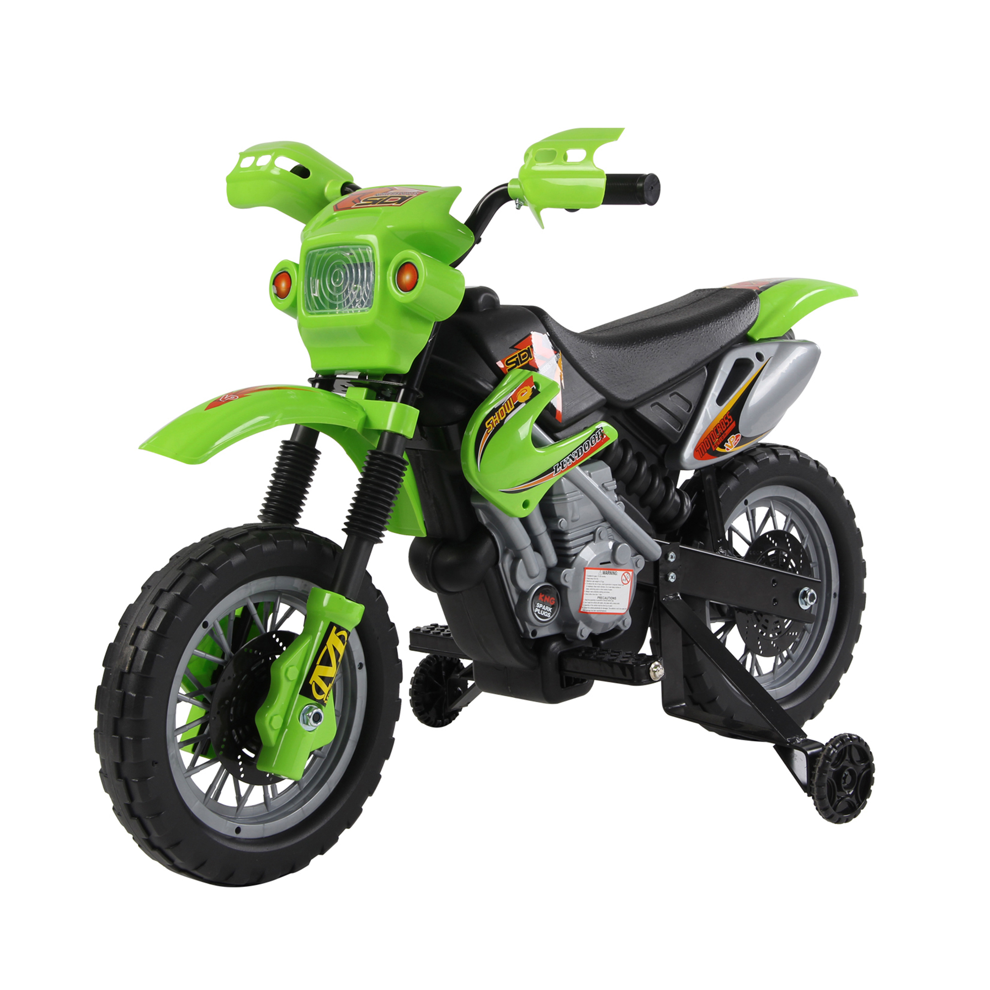 Kids Electric Motorbike Child Ride on Motorcycle 6V Battery Scooter (Green) - Life Essentials