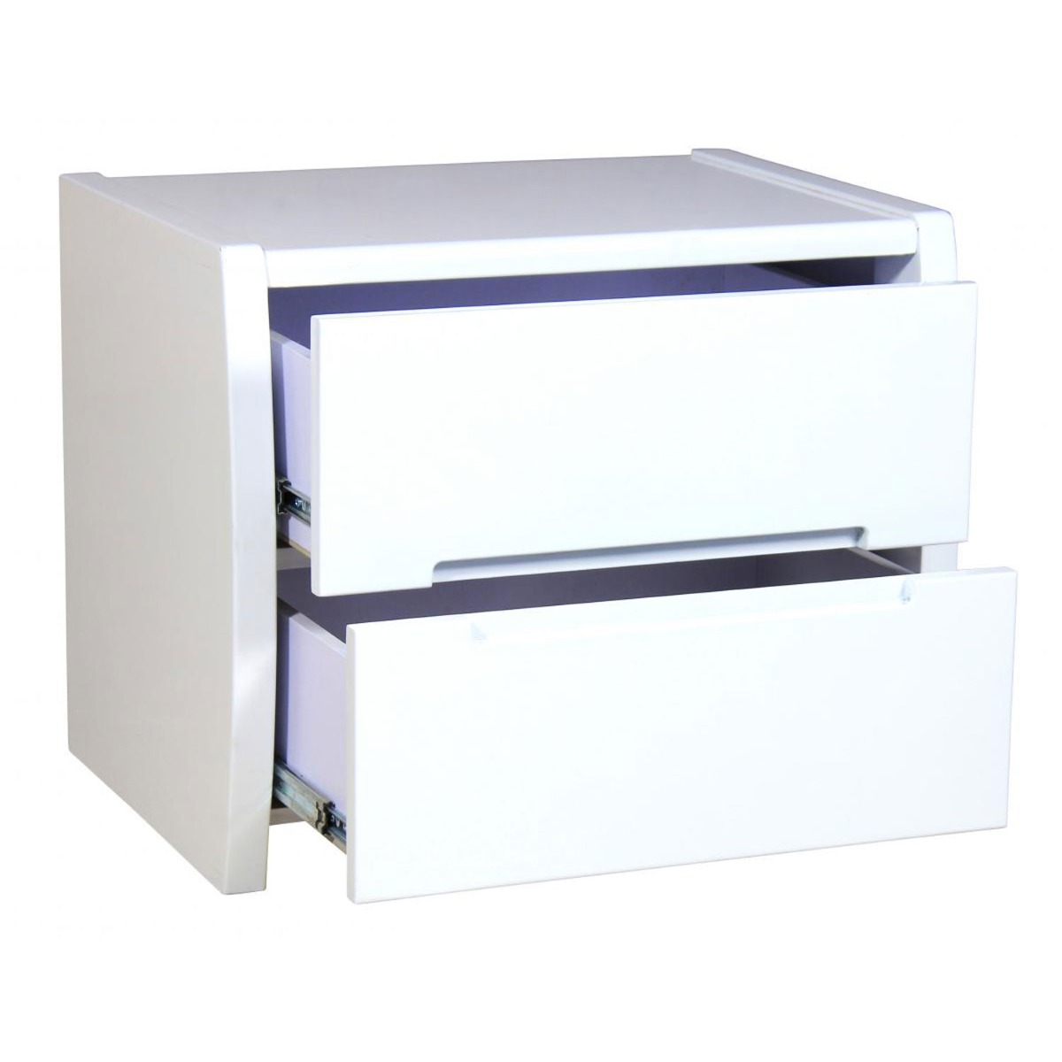 Bedside Table - CORALINE Nightstand White 52cm - Sigrid Mills