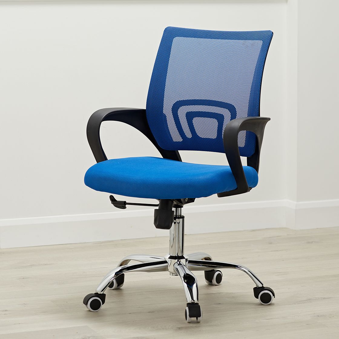 Tate Mesh Back Swivel Office Chairs - Blue - Leeds Plywood