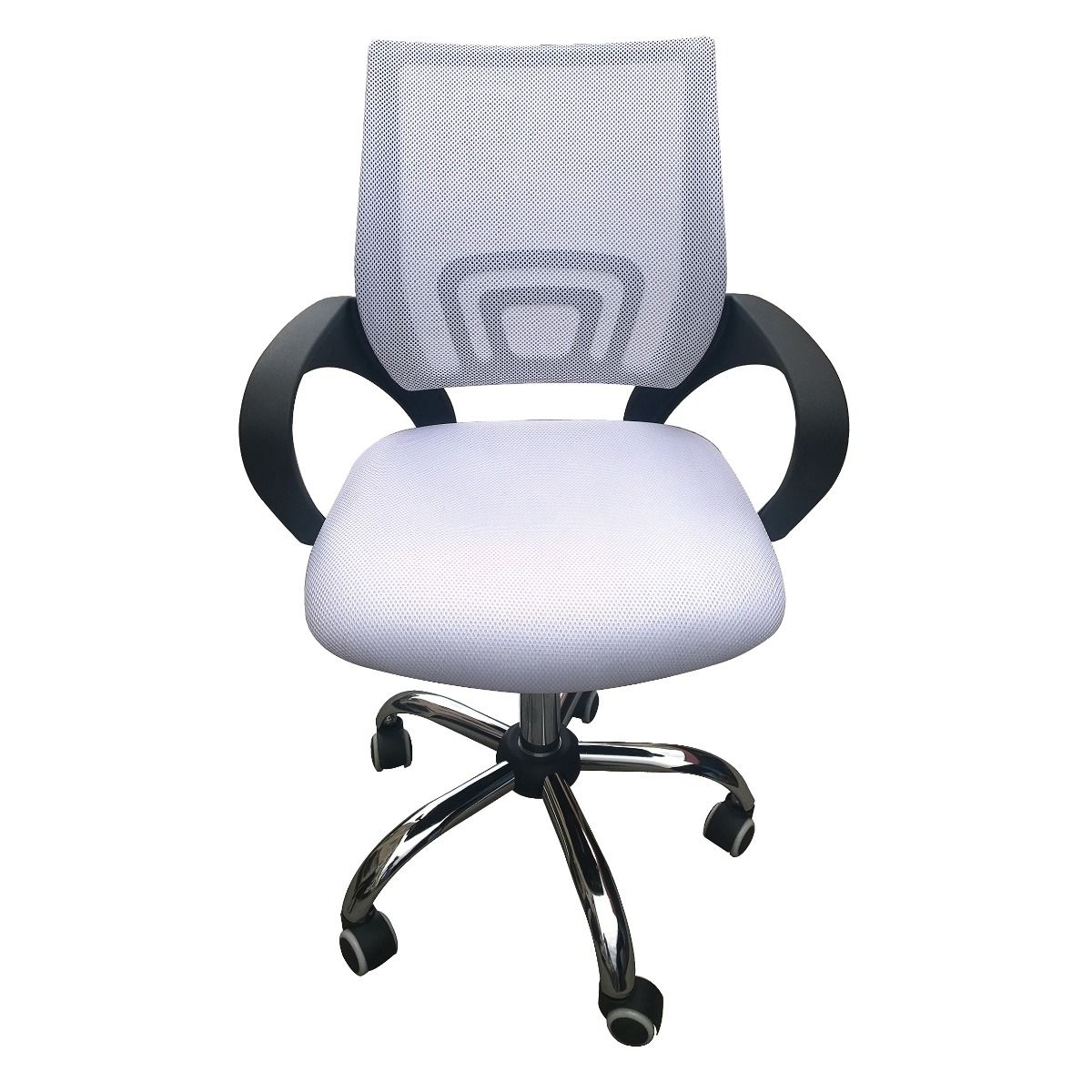Tate Mesh Back Swivel Office Chairs - White - Leeds Plywood