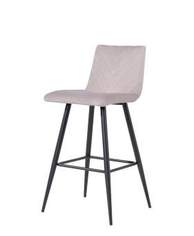 SERANO Velet Cannock Retro Bar Stool Set of 2 - Taupe - Kettle Homes