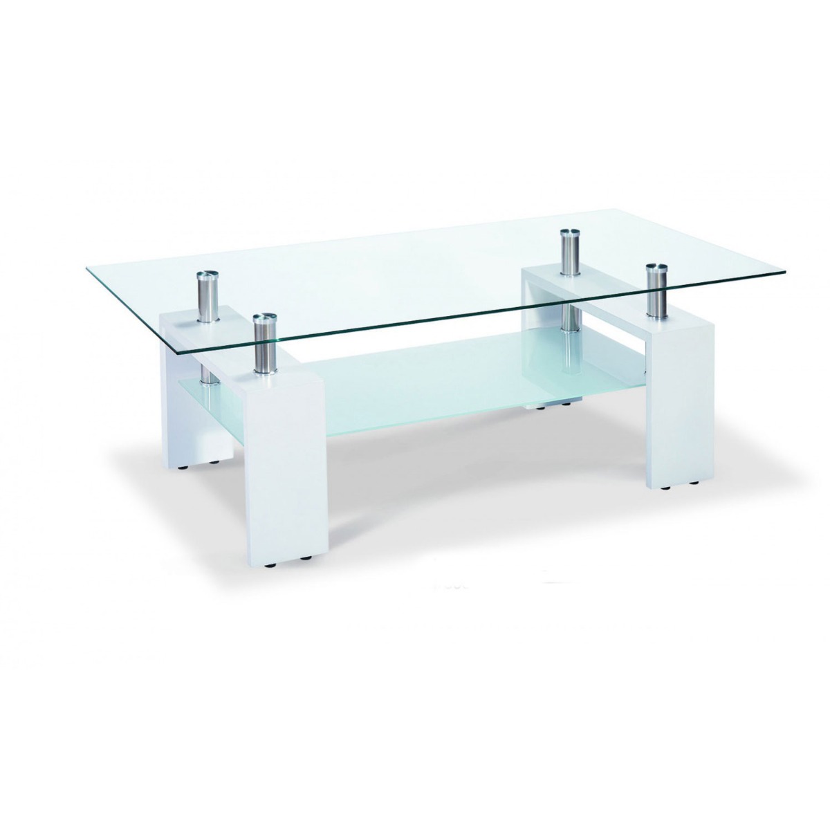 Atticus High Gloss Coffee Table - White - Sigrid Mills