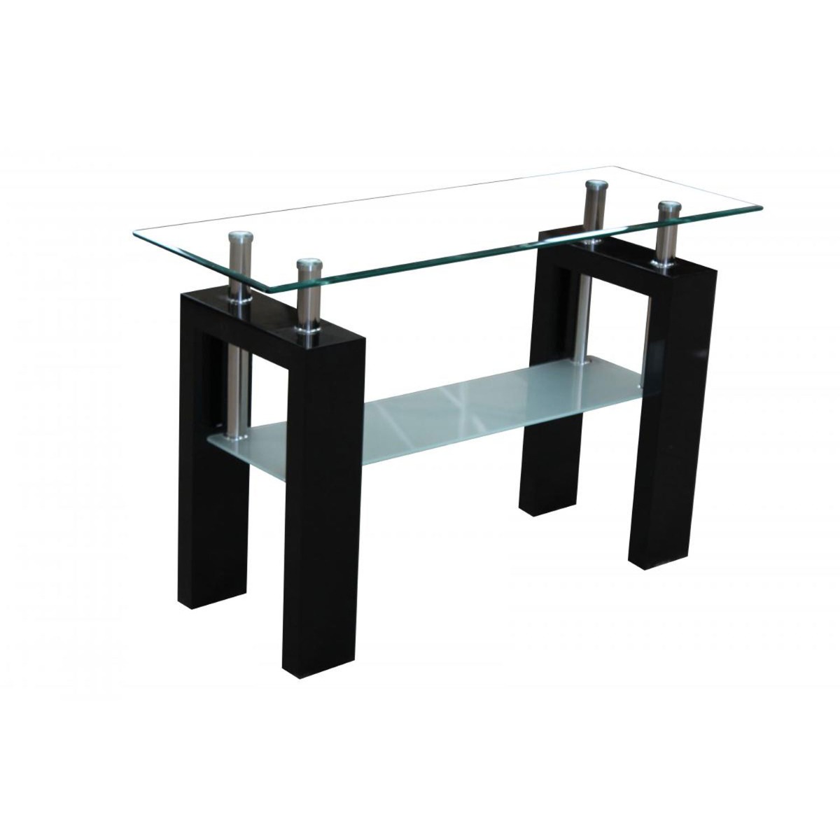 Atticus High Gloss Console Table - Black - Sigrid Mills