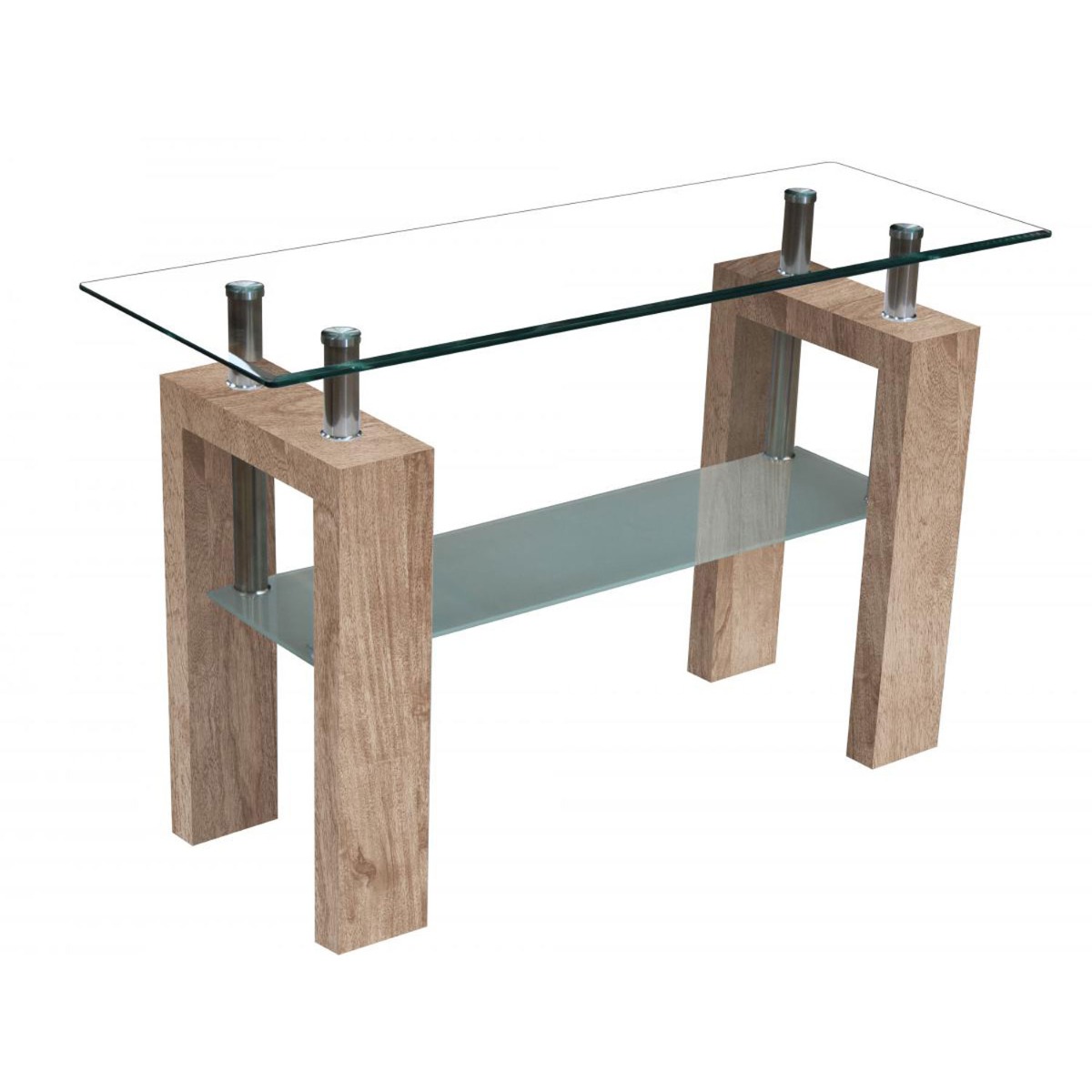 Atticus High Gloss Console Table - Natural - Sigrid Mills