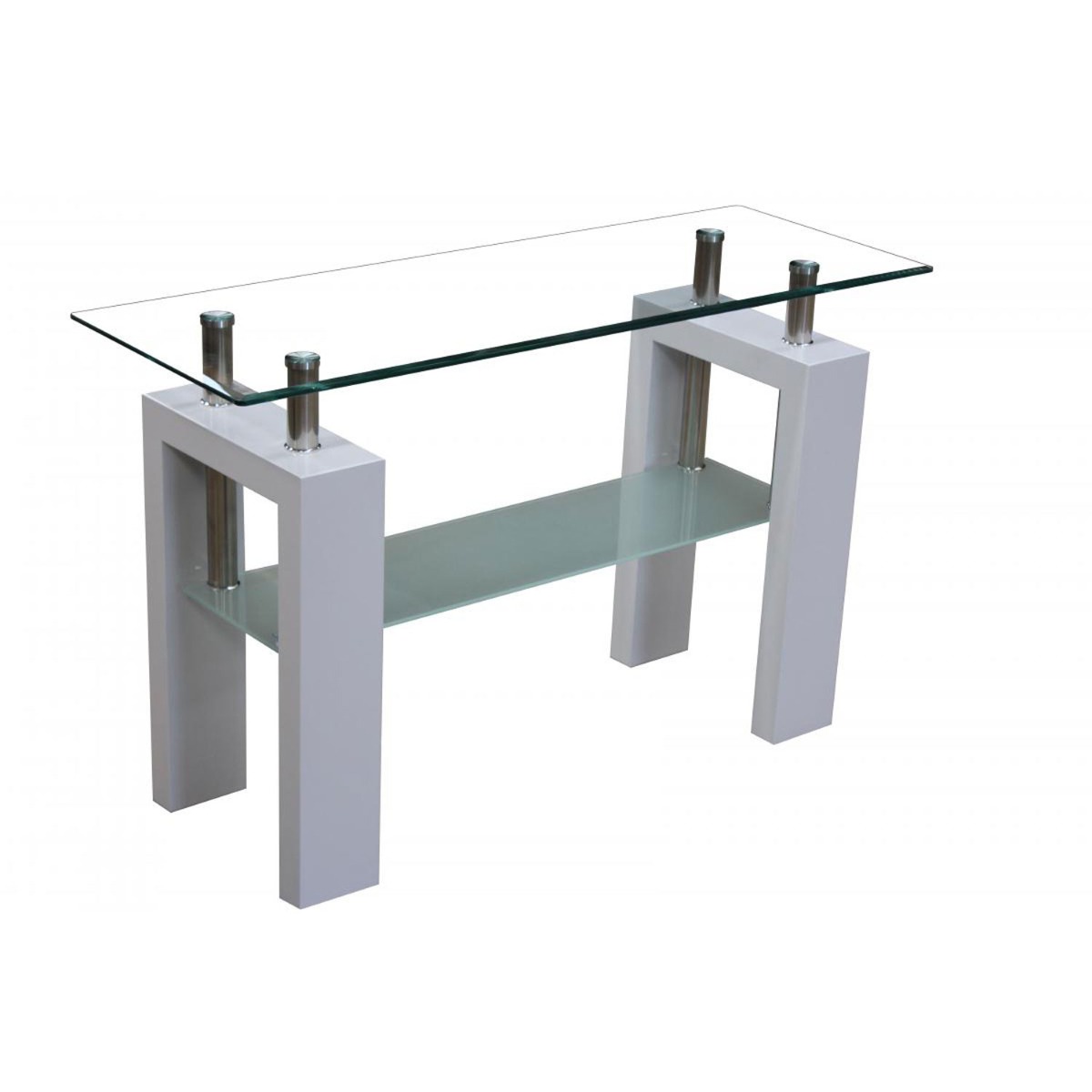 Atticus High Gloss Console Table - White - Sigrid Mills