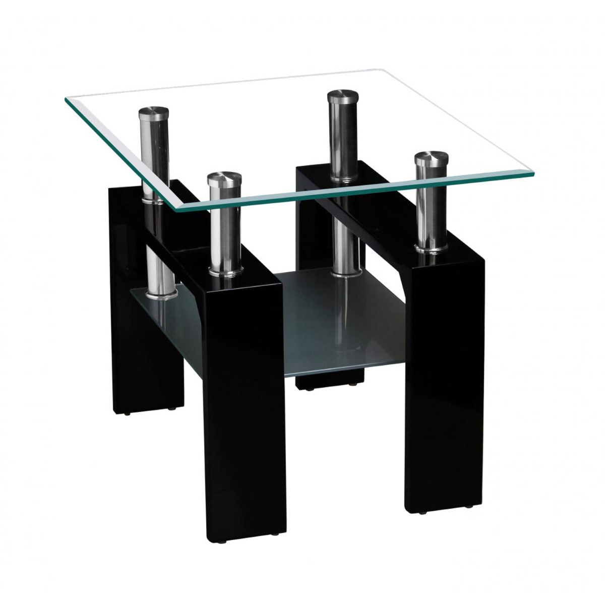 Atticus High Gloss Lamp Table - Black - Sigrid Mills