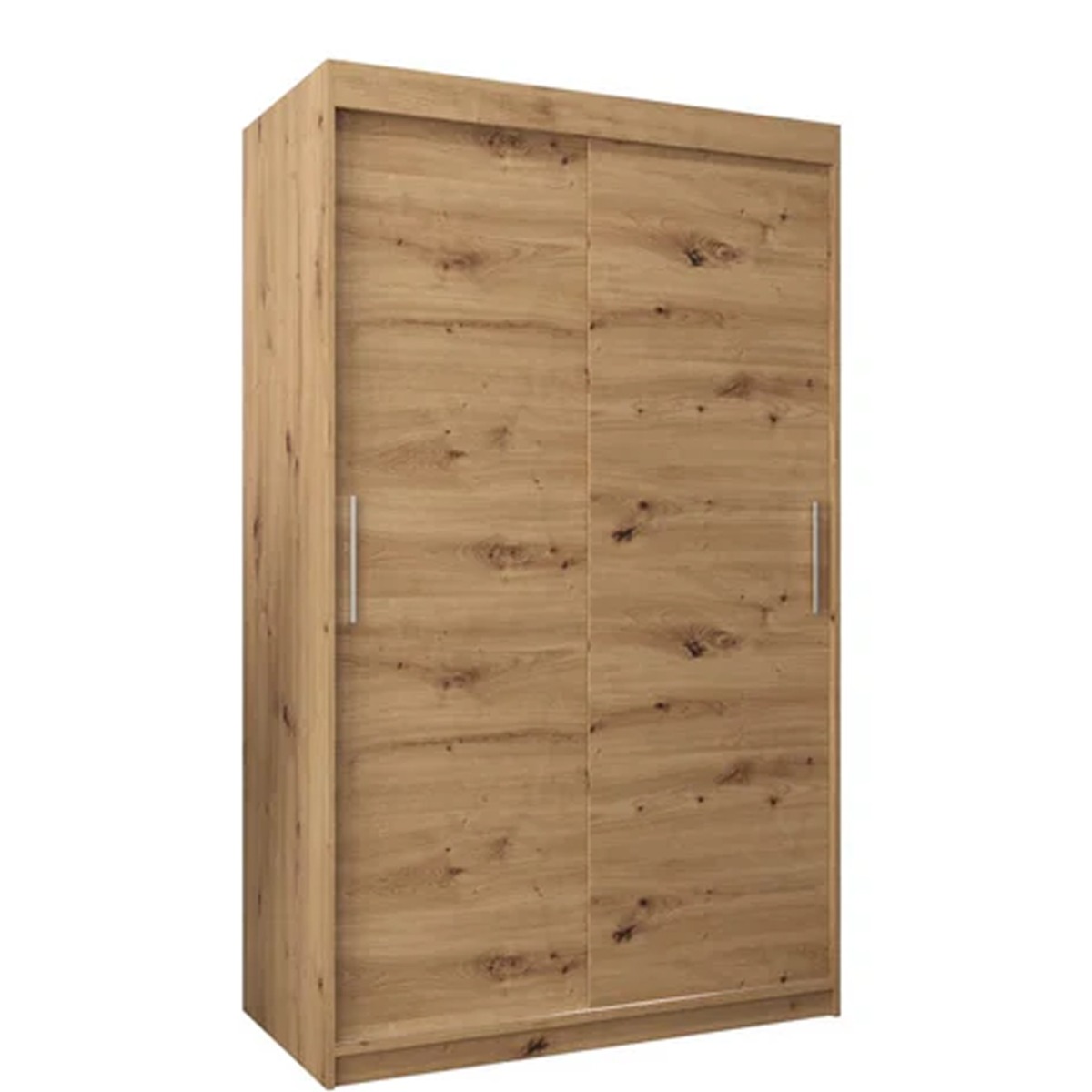 Sliding Wardrobe - TIVERTON 2 Door Wardrobe Oak Artisan 120cm - Art Nest